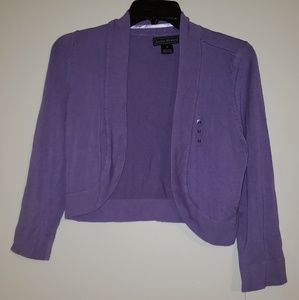 Purple cover up sweater